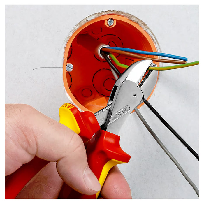 Kìm cắt dòng X-Cut KNIPEX cách điện 1000V, chiều dài 160mm, mạ Chrome