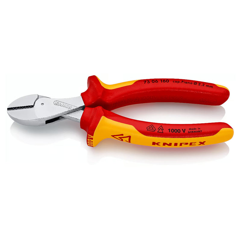 Kìm cắt dòng X-Cut KNIPEX cách điện 1000V, chiều dài 160mm, mạ Chrome