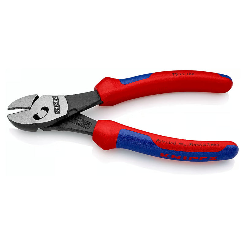 Kìm cắt dòng TwinForce KNIPEX chiều dài 180mm, mạ đen nhám, tay cầm bọc nhựa chống trượt