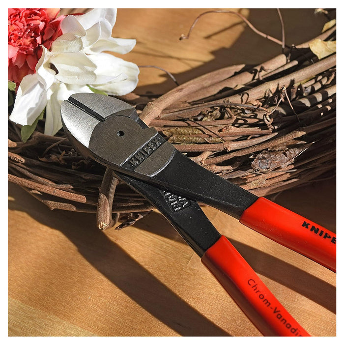 Kìm cắt trợ lực KNIPEX chiều dài từ 140mm - 250mm, mạ đen nhám, tay cầm bọc nhựa chống trượt