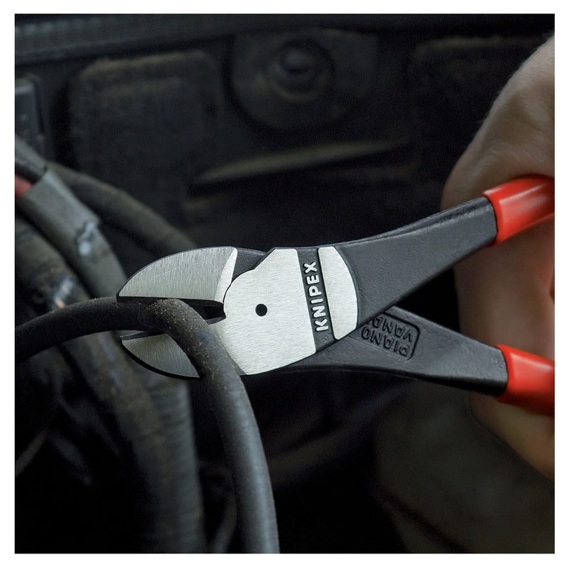 Kìm cắt trợ lực KNIPEX chiều dài từ 140mm - 250mm, mạ đen nhám, tay cầm bọc nhựa chống trượt
