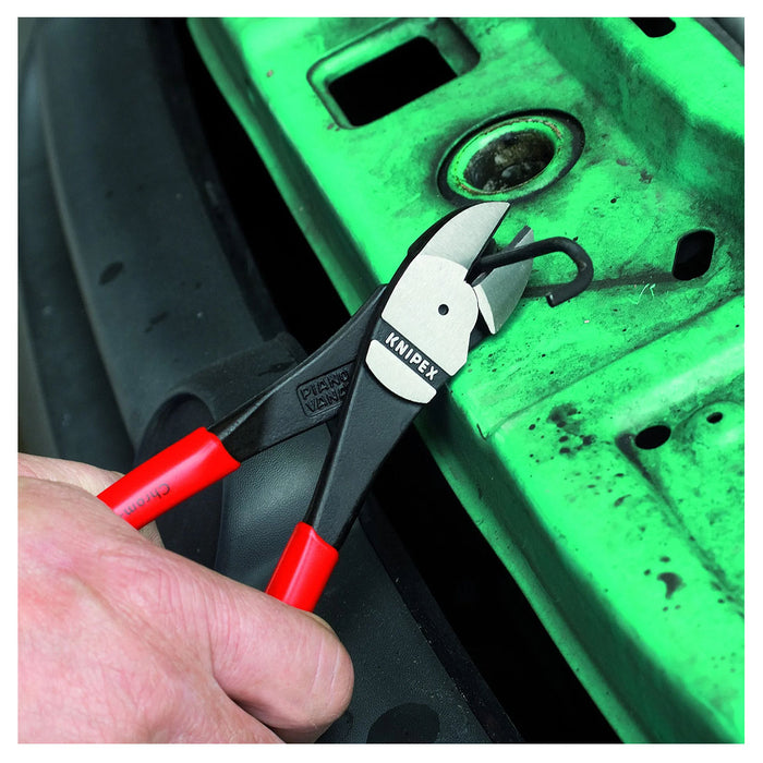 Kìm cắt trợ lực KNIPEX chiều dài từ 140mm - 250mm, mạ đen nhám, tay cầm bọc nhựa chống trượt