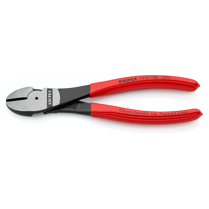 Kìm cắt trợ lực KNIPEX chiều dài từ 140mm - 250mm, mạ đen nhám, tay cầm bọc nhựa chống trượt