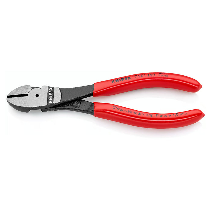 Kìm cắt trợ lực KNIPEX chiều dài từ 140mm - 250mm, mạ đen nhám, tay cầm bọc nhựa chống trượt