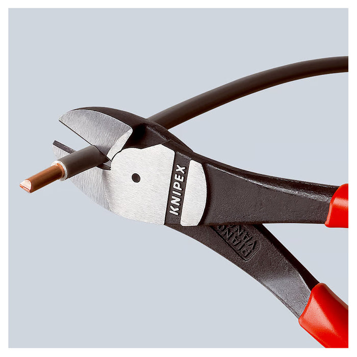 Kìm cắt trợ lực KNIPEX chiều dài từ 140mm - 250mm, mạ đen nhám, tay cầm bọc nhựa chống trượt