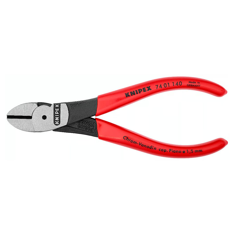 Kìm cắt trợ lực KNIPEX chiều dài từ 140mm - 250mm, mạ đen nhám, tay cầm bọc nhựa chống trượt