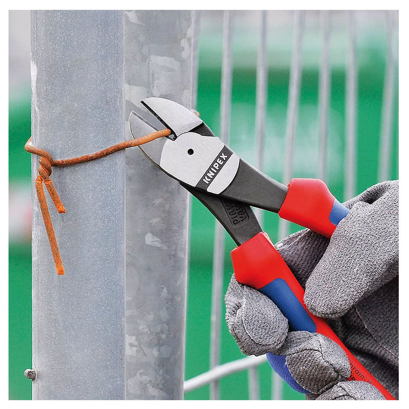 Kìm cắt trợ lực KNIPEX chiều dài 140mm - 250mm, mạ đen nhám, tay cầm bọc nhựa đa thành phần chống trượt