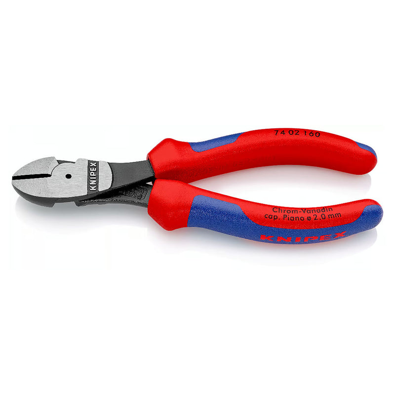 Kìm cắt trợ lực KNIPEX chiều dài 140mm - 250mm, mạ đen nhám, tay cầm bọc nhựa đa thành phần chống trượt