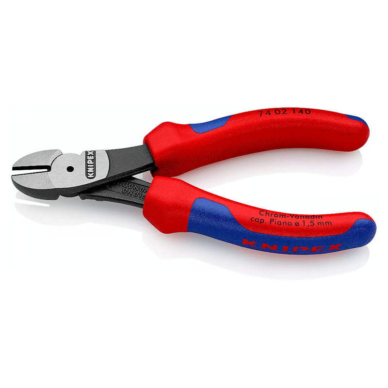 Kìm cắt trợ lực KNIPEX chiều dài 140mm - 250mm, mạ đen nhám, tay cầm bọc nhựa đa thành phần chống trượt