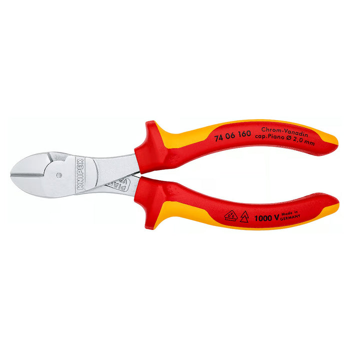 Kìm cắt trợ lực KNIPEX cách điện 1000V, chiều dài từ 160mm - 250mm, mạ Chrome