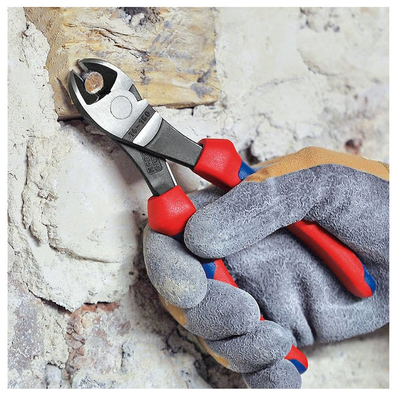 Kìm cắt trợ lực KNIPEX chiều dài từ 160mm - 180mm, mạ đen nhám, tay cầm bọc nhựa chống trượt