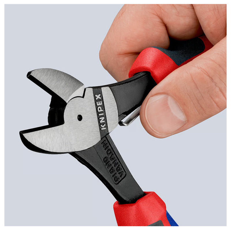 Kìm cắt trợ lực KNIPEX chiều dài từ 160mm - 180mm, mạ đen nhám, tay cầm bọc nhựa chống trượt