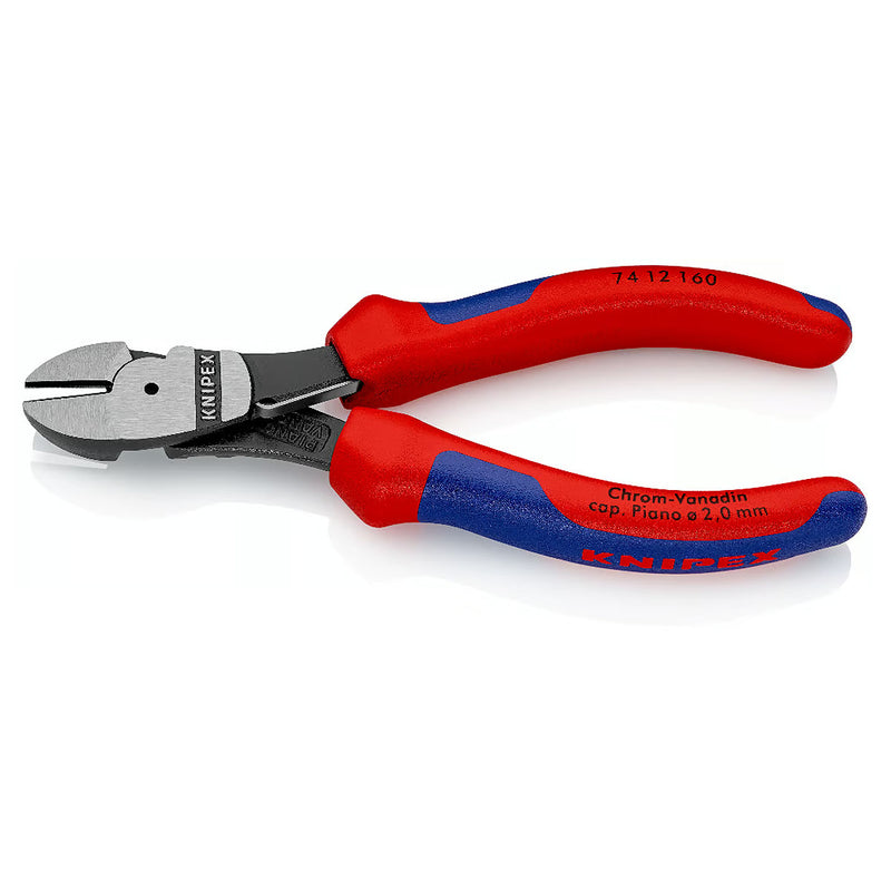 Kìm cắt trợ lực KNIPEX chiều dài từ 160mm - 180mm, mạ đen nhám, tay cầm bọc nhựa chống trượt
