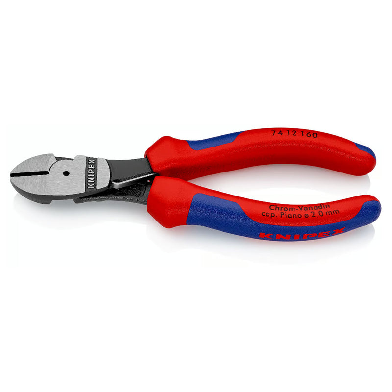 Kìm cắt trợ lực KNIPEX chiều dài từ 160mm - 180mm, mạ đen nhám, tay cầm bọc nhựa chống trượt