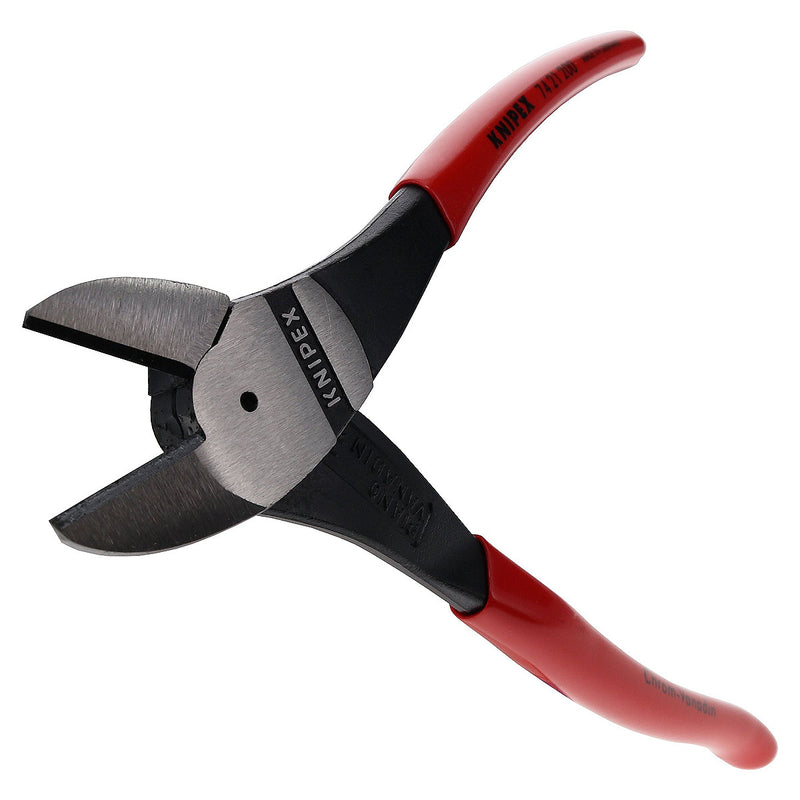 Kìm cắt trợ lực, thân kìm cong 12° KNIPEX chiều dài từ 200mm - 250mm, mạ đen nhám, tay cầm bọc nhựa kháng dầu mở