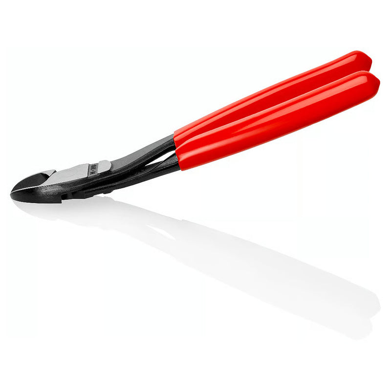 Kìm cắt trợ lực, thân kìm cong 12° KNIPEX chiều dài từ 200mm - 250mm, mạ đen nhám, tay cầm bọc nhựa kháng dầu mở