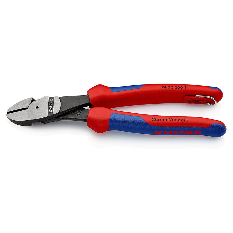 Kìm cắt trợ lực, thân kìm cong 12° KNIPEX chiều dài từ 200mm - 250mm, mạ đen nhám, tay cầm bọc nhựa chống trượt