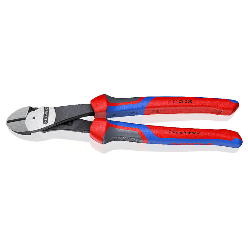 Kìm cắt trợ lực, thân kìm cong 12° KNIPEX chiều dài từ 200mm - 250mm, mạ đen nhám, tay cầm bọc nhựa chống trượt