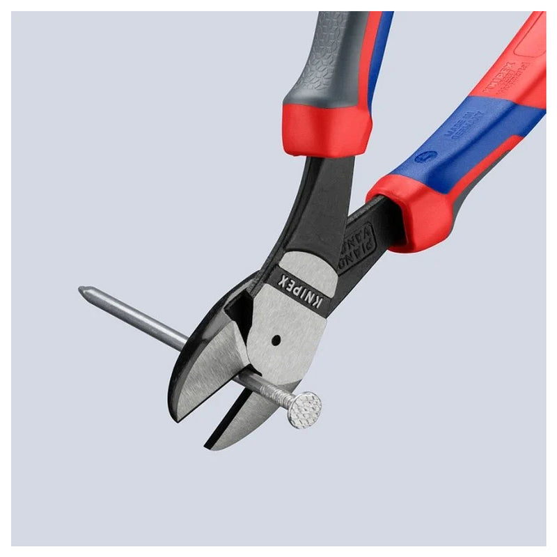 Kìm cắt trợ lực, thân kìm cong 12° KNIPEX chiều dài từ 200mm - 250mm, mạ đen nhám, tay cầm bọc nhựa chống trượt