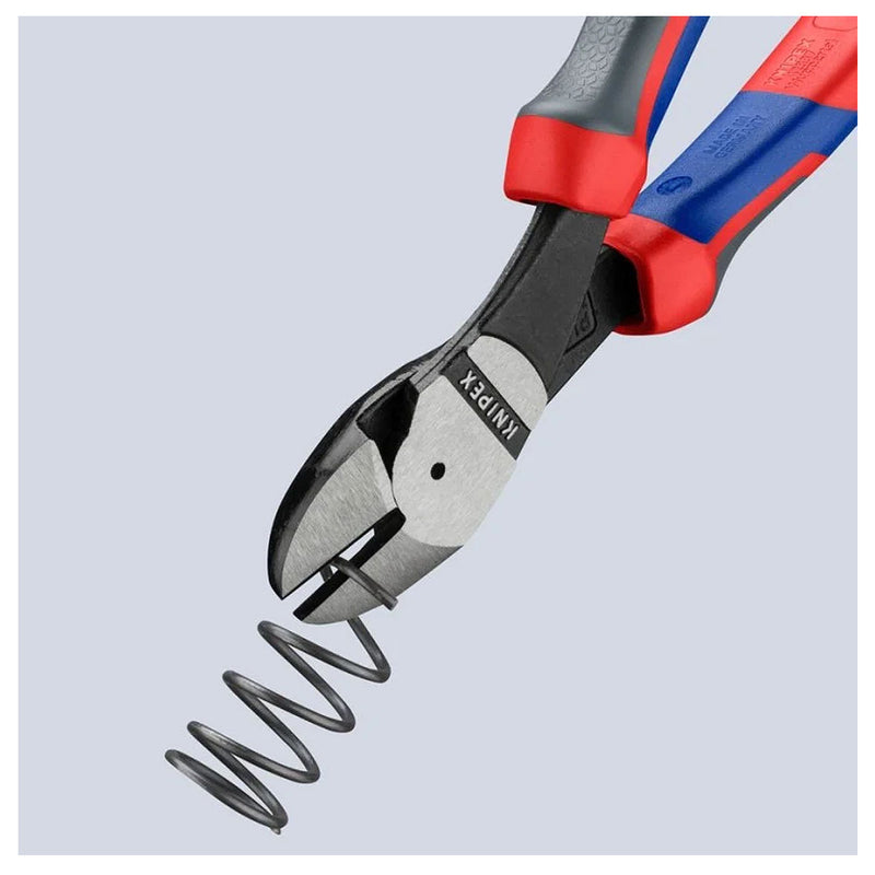 Kìm cắt trợ lực, thân kìm cong 12° KNIPEX chiều dài từ 200mm - 250mm, mạ đen nhám, tay cầm bọc nhựa chống trượt