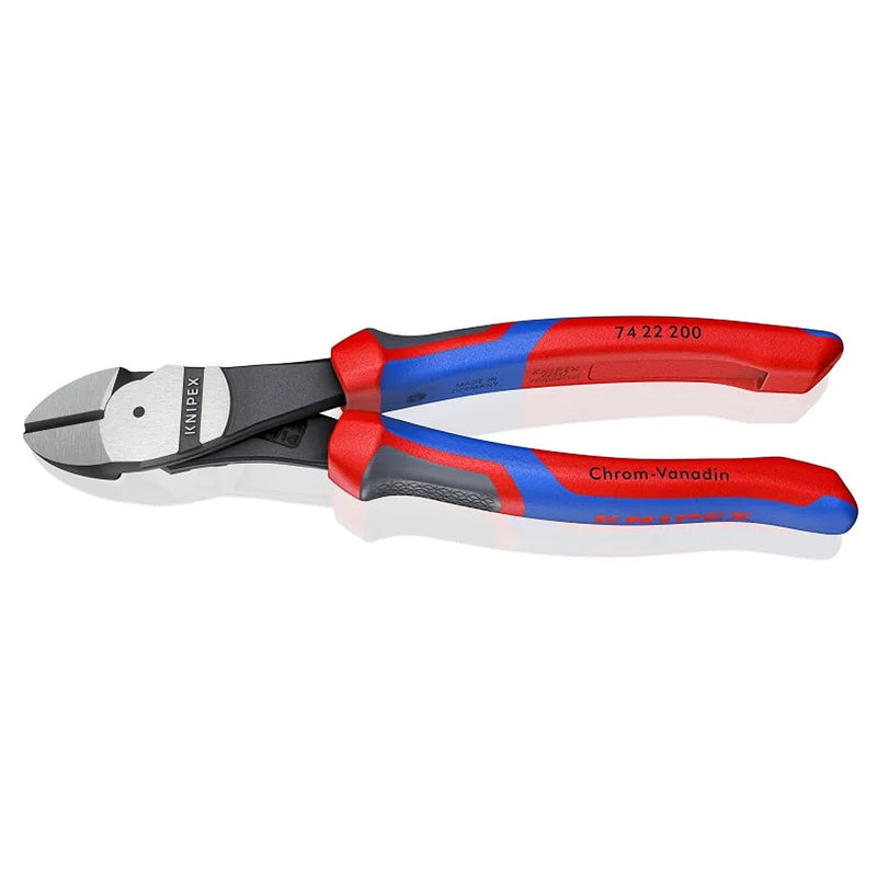 Kìm cắt trợ lực, thân kìm cong 12° KNIPEX chiều dài từ 200mm - 250mm, mạ đen nhám, tay cầm bọc nhựa chống trượt