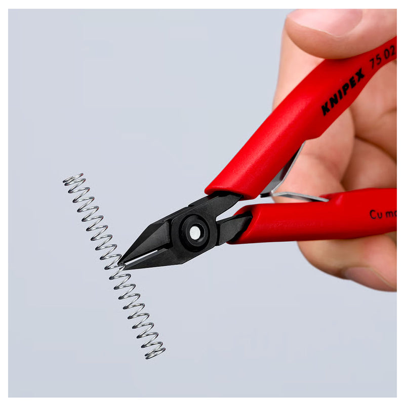 Kìm cắt linh kiện điện tử, có nang trợ lực KNIPEX 75 02 125 chiều dài 125mm, khả năng cắt từ 0.2mm - 1.3mm