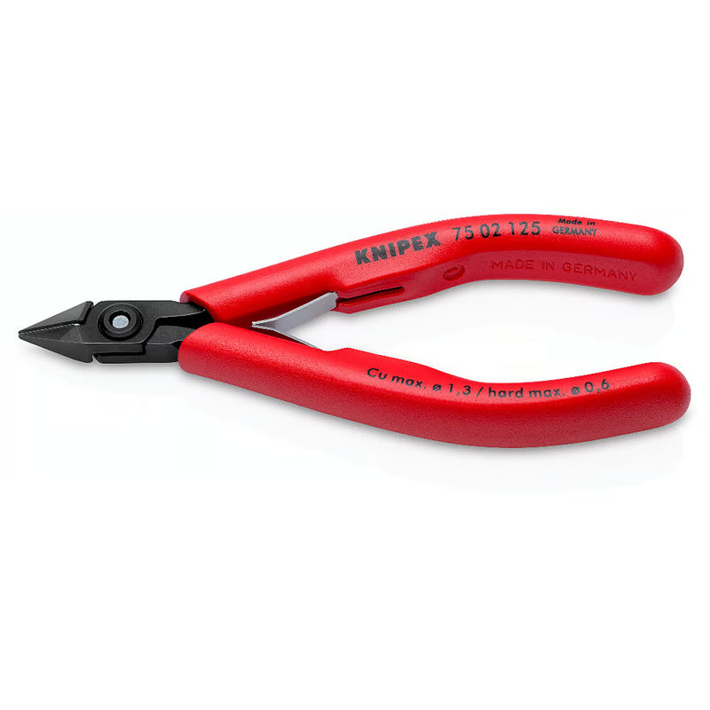 Kìm cắt linh kiện điện tử, có nang trợ lực KNIPEX 75 02 125 chiều dài 125mm, khả năng cắt từ 0.2mm - 1.3mm
