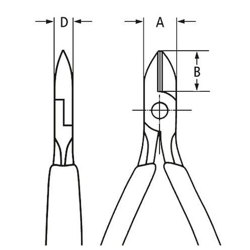 Kìm cắt linh kiện điện tử, có nang trợ lực kèm kẹp giữ dây KNIPEX 75 12 125 chiều dài 125mm, khả năng cắt từ 0.2mm - 1.3mm