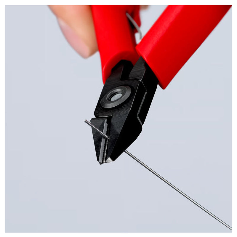 Kìm cắt linh kiện điện tử, có nang trợ lực kèm kẹp giữ dây KNIPEX 75 12 125 chiều dài 125mm, khả năng cắt từ 0.2mm - 1.3mm