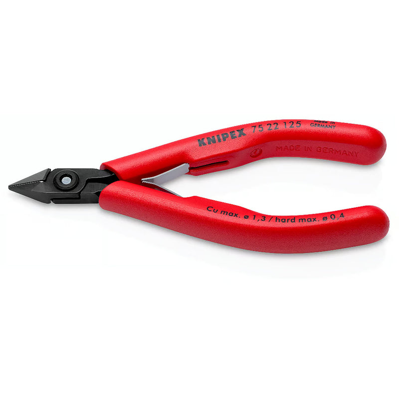 Kìm cắt linh kiện điện tử, có nang trợ lực KNIPEX 75 22 125 chiều dài 125mm, khả năng cắt từ 0.2mm - 1.3mm
