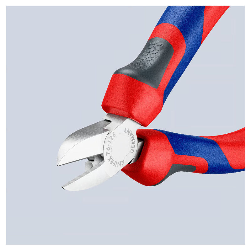 Kìm cắt KNIPEX 76 05 125 chiều dài 125mm, mạ Chrome, tay cầm bọc nhựa chống trượt