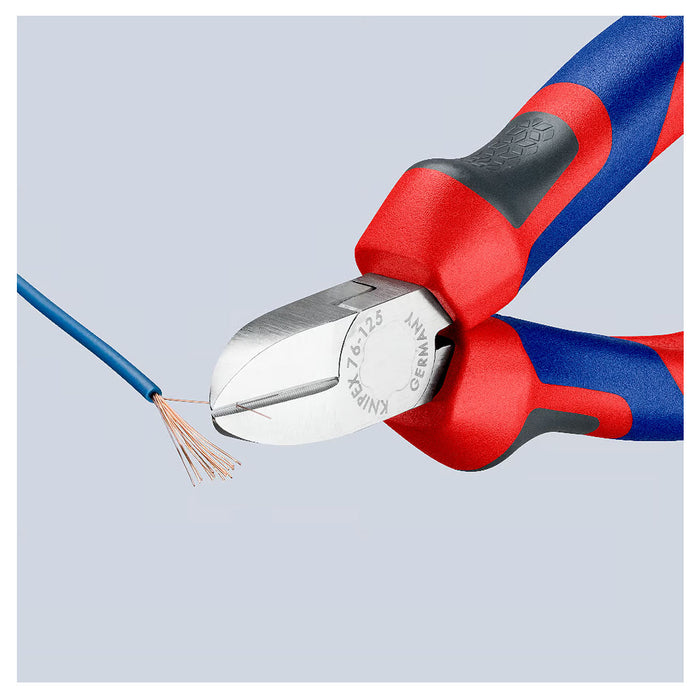 Kìm cắt KNIPEX 76 05 125 chiều dài 125mm, mạ Chrome, tay cầm bọc nhựa chống trượt