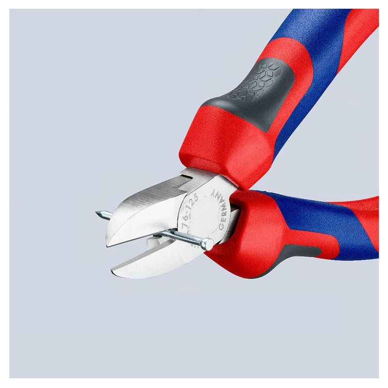 Kìm cắt KNIPEX 76 05 125 chiều dài 125mm, mạ Chrome, tay cầm bọc nhựa chống trượt