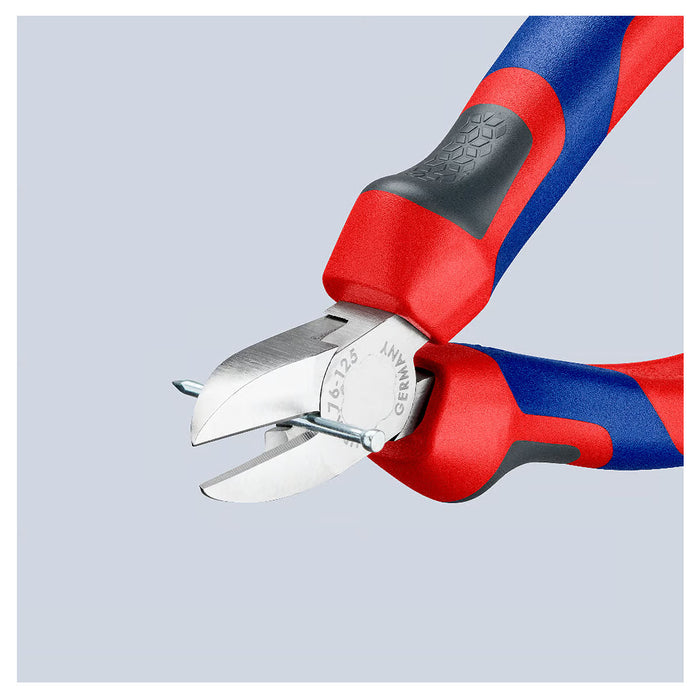 Kìm cắt KNIPEX 76 05 125 chiều dài 125mm, mạ Chrome, tay cầm bọc nhựa chống trượt