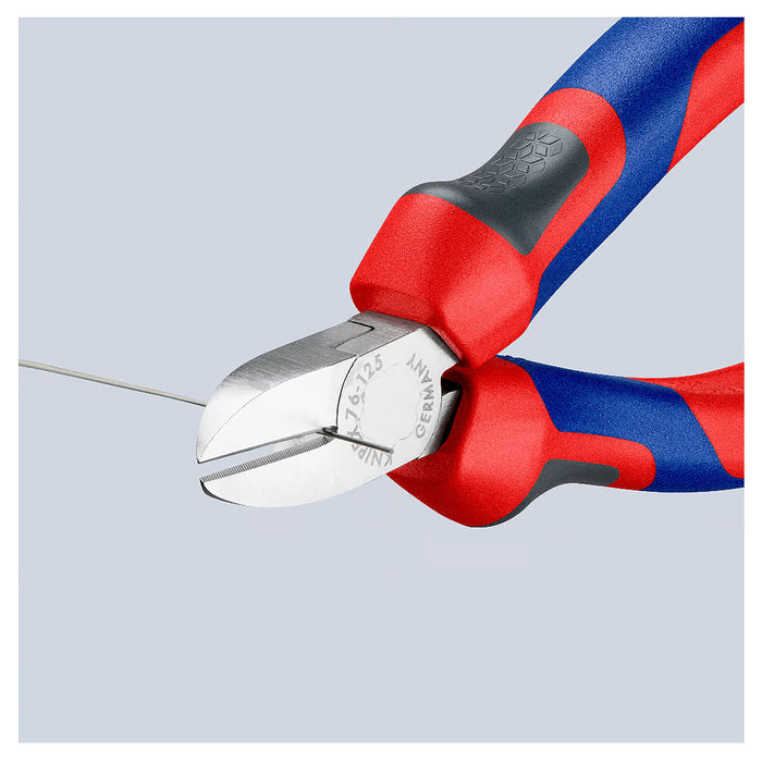 Kìm cắt KNIPEX 76 05 125 chiều dài 125mm, mạ Chrome, tay cầm bọc nhựa chống trượt