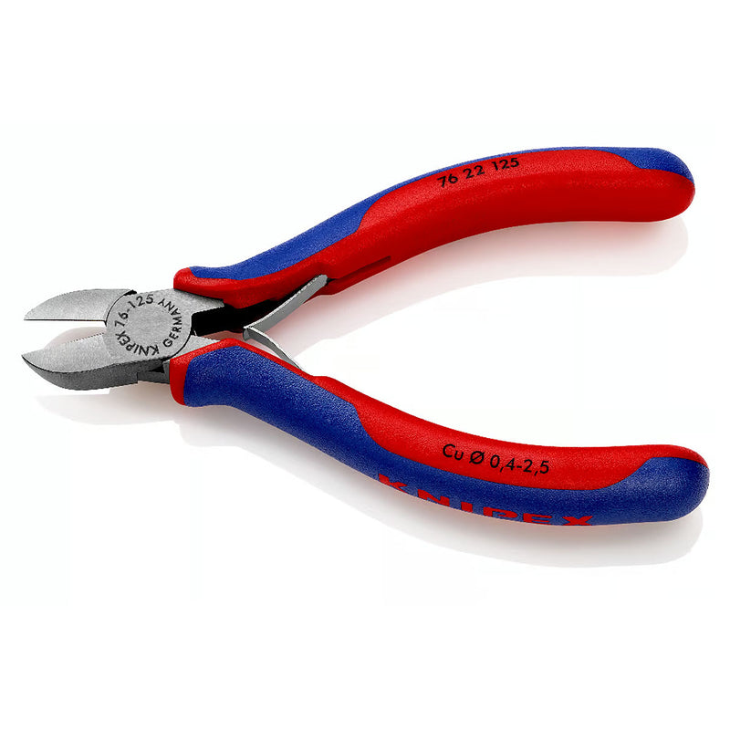 Kìm cắt KNIPEX 76 22 125 chiều dài 125mm, mạ đen nhám, tay cầm bọc nhựa chống trượt