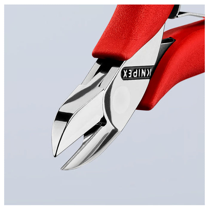 Kìm cắt linh kiện điện tử, có nang trợ lực, đầu mũi tròn KNIPEX 77 01 115 chiều dài 115mm, khả năng cắt từ 0.3mm - 1.6mm