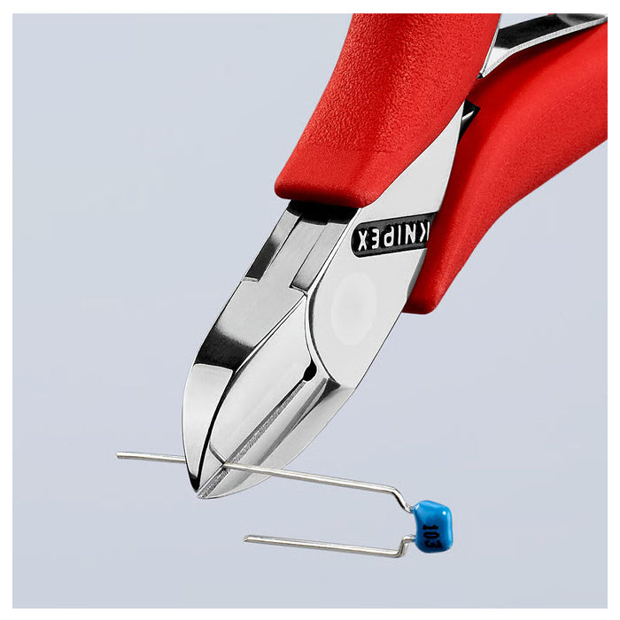 Kìm cắt linh kiện điện tử, có nang trợ lực, đầu mũi tròn KNIPEX 77 01 115 chiều dài 115mm, khả năng cắt từ 0.3mm - 1.6mm