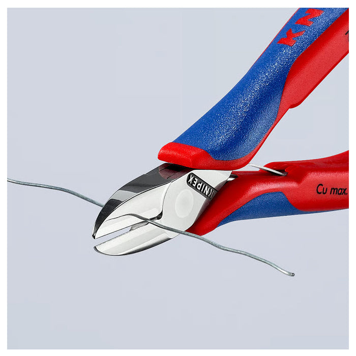 Kìm cắt linh kiện điện tử, có nang trợ lực, đầu mũi tròn KNIPEX chiều dài từ 115mm - 130mm, khả năng cắt từ 0.3mm - 2.0mm