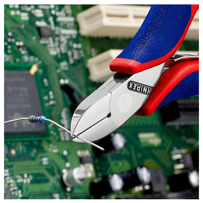 Kìm cắt linh kiện điện tử, có nang trợ lực, đầu mũi tròn KNIPEX chiều dài từ 115mm - 130mm, khả năng cắt từ 0.3mm - 2.0mm