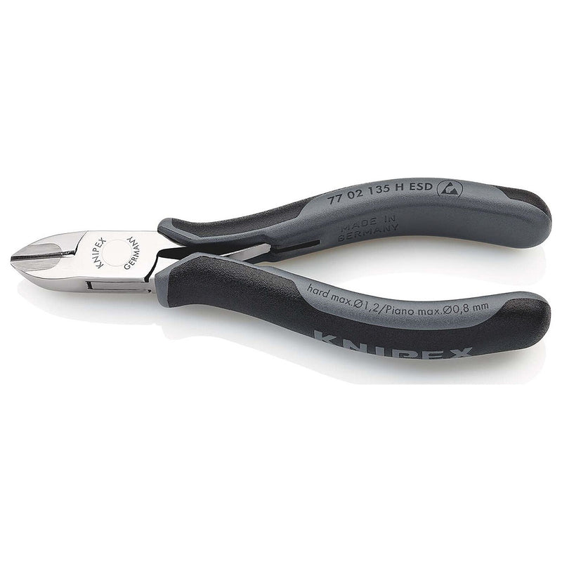 Kìm cắt linh kiện điện tử chống tĩnh điện, dòng hiệu suất cao, lưỡi Carbide, chuyên cắt dây cứng KNIPEX chiều dài từ 120mm - 135mm, khả năng cắt từ 0.6mm - 2.0mm