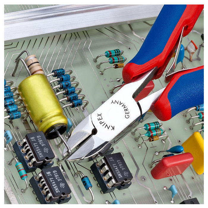 Kìm cắt linh kiện điện tử, dòng hiệu suất cao, lưỡi Carbide, chuyên cắt dây cứng KNIPEX chiều dài từ 120mm - 135mm, khả năng cắt từ 0.6mm - 2.0mm