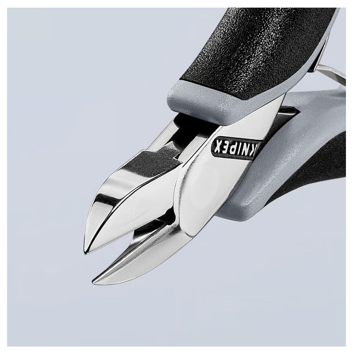 Kìm cắt linh kiện điện tử, chống tĩnh điện, đầu mũi tròn KNIPEX 77 22 115 ESD chiều dài 115mm, khả năng cắt từ 0.3mm - 1.3mm