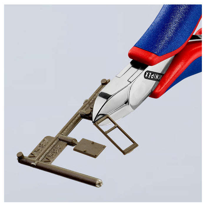 Kìm cắt linh kiện điện tử, có nang trợ lực, đầu mũi tròn KNIPEX 77 22 115 chiều dài 115mm, khả năng cắt từ 0.3mm - 1.3mm