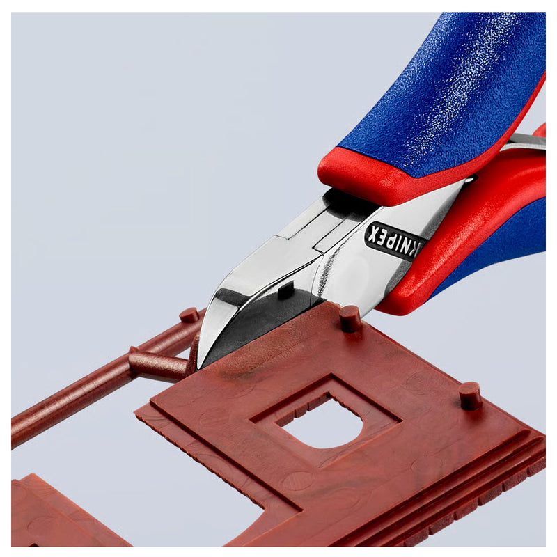 Kìm cắt linh kiện điện tử, có nang trợ lực, đầu mũi tròn KNIPEX 77 22 115 chiều dài 115mm, khả năng cắt từ 0.3mm - 1.3mm