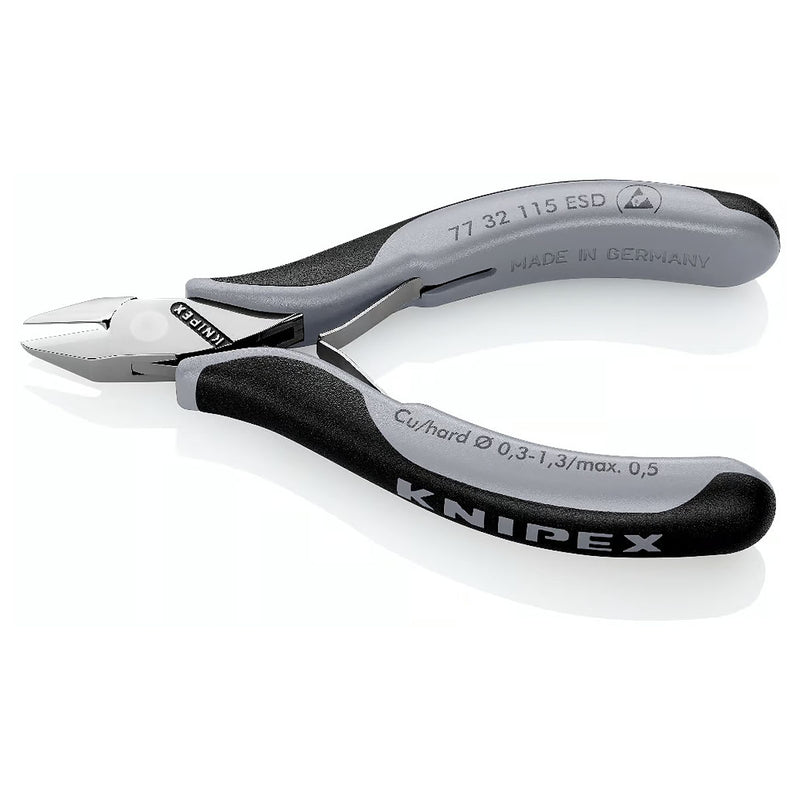 Kìm cắt linh kiện điện tử, chống tĩnh điện, đầu mũi nhọn KNIPEX  chiều dài từ 115mm - 130mm, khả năng cắt từ 0.3mm - 2.0mm