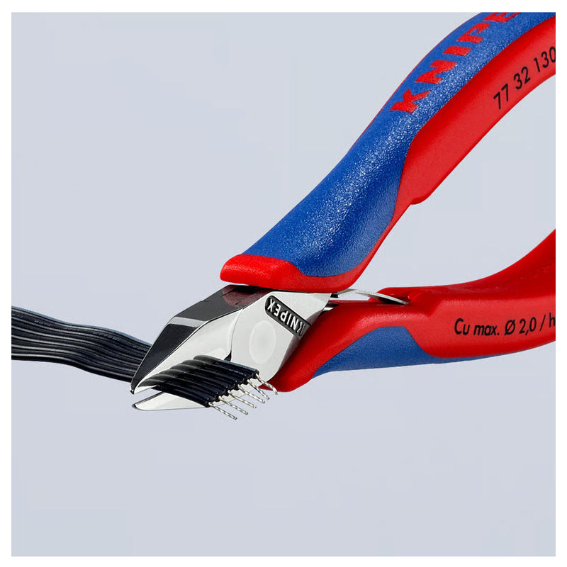 Kìm cắt linh kiện điện tử, có nang trợ lực, đầu mũi nhọn KNIPEX  chiều dài từ 115mm - 130mm, khả năng cắt từ 0.3mm - 2.0mm