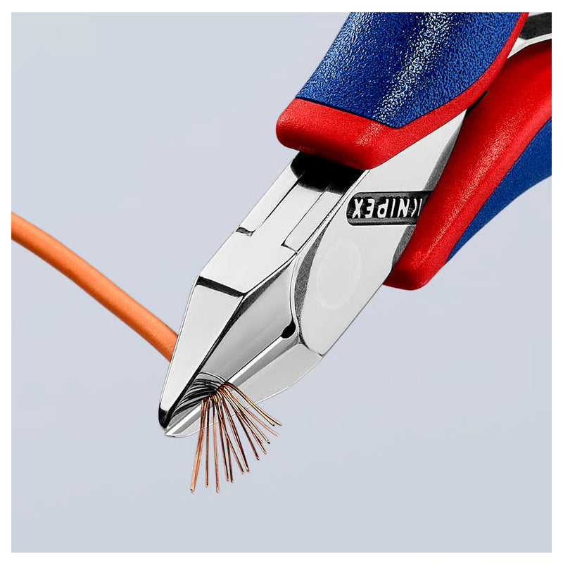 Kìm cắt linh kiện điện tử, có nang trợ lực, đầu mũi nhọn KNIPEX  chiều dài từ 115mm - 130mm, khả năng cắt từ 0.3mm - 2.0mm