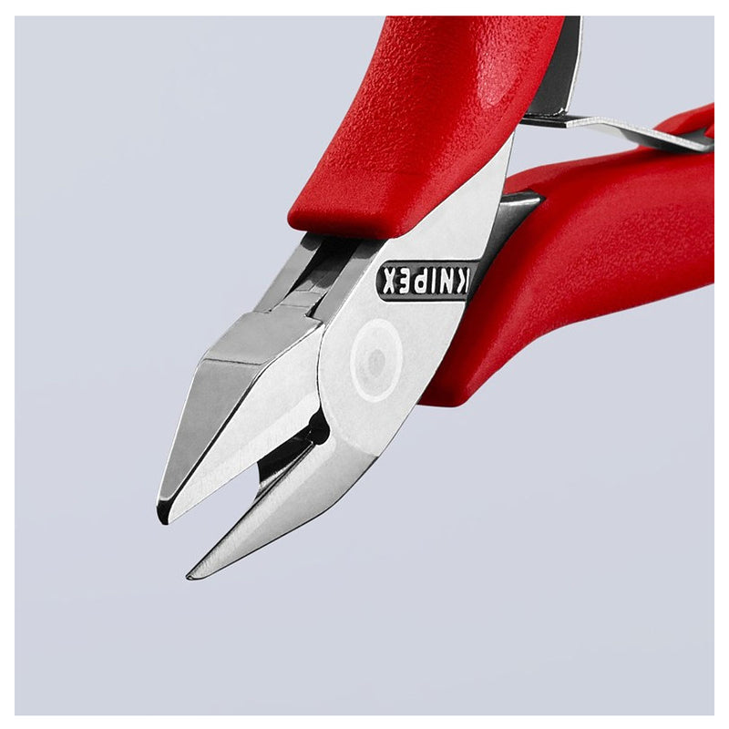 Kìm cắt linh kiện điện tử, có nang trợ lực, đầu mũi nhọn KNIPEX 77 41 115 chiều dài 115mm, khả năng cắt 1.3mm