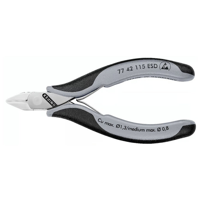 Kìm cắt linh kiện điện tử, chống tĩnh điện, đầu mũi nhọn KNIPEX chiều dài từ 115mm - 130mm, khả năng cắt từ 0.3mm - 1.6mm